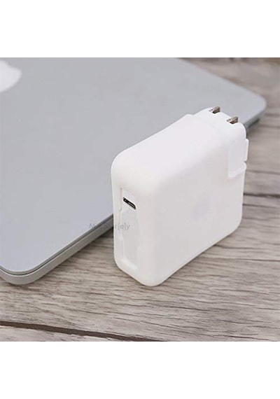 Şarj Aleti Silikon Kılıfı Apple Uyumlu MacBook Pro Air Magsafe 1-2 60w Type-c 61w-65w-67w Beyaz