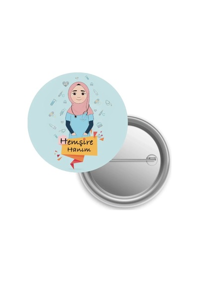 Tesettürlü Hemşire Hanım / Rozet Diğer