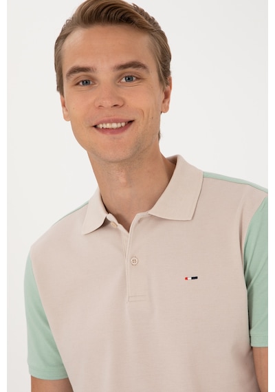 U.S. Polo Assn. Erkek Regular Fit Su Yeşili Polo Yaka Tişört 50306790-VR048