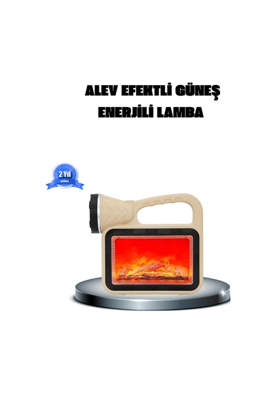 Alev Efektli Solar Lamba Cob Işıklı Taşınabilir Bahçe Kamp Aydınlatma