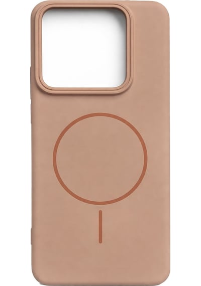 Mi 14 Pro Uyumlu Kamera Çıkıntılı Magsafe Wireless Şarj Özellikli Sert Sararmaz Silikon Kılıf Gold