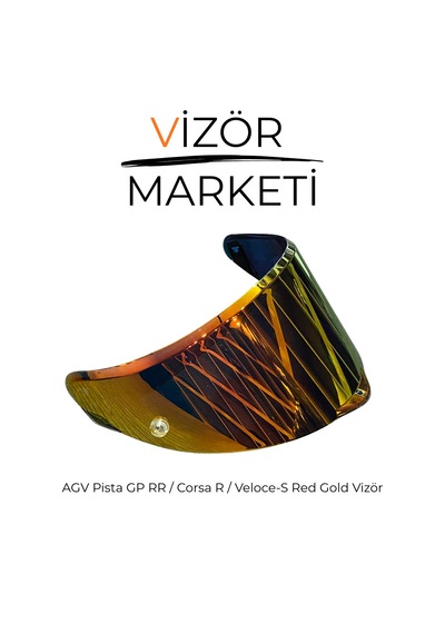 Pista Gp Rr Red Gold Vizör Cami Voluce , Corsa Ile Uyumludur