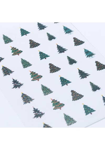 Sticker, Yılbaşı Çam Ağacı, 3 Cm, 700 Adet