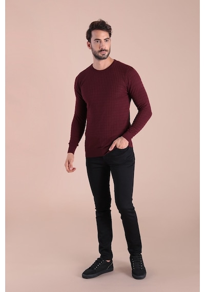 Ferraro Bisiklet Yaka Superfine Yün Kazak - Bordo Bordo (490433285) Bordo Ferraro Bisiklet Yaka Superfine Yün Kazak - Bordo Bordo (490433285) Bordo