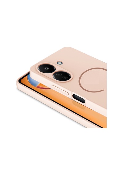 Xiaomi Redmi 13c Kılıf Magsafe Destekli Kamera Korumalı Yumuşak Silikon Pazarplus Titanyum-Gri