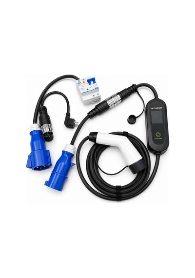 Ev Charger 7kw 32a Taşınabilir Elektrikli Araç Şarj Cihazı Tip 2 5m - 110v-250v Ac Priz Adaptör
