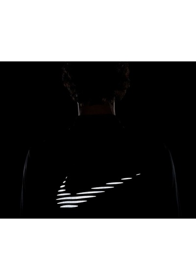 Nike Dri-fıt Pacer Flash 1/2 Fermuarlı Uzun Kollu Reflektörlü Erkek Koşu Üstü Füme - Gri