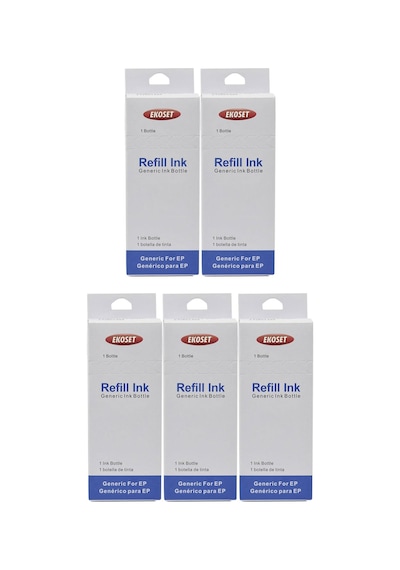 Ekoset Epson M100 M105 M200 Uyumlu Mürekkep 140 ML 5'li Set
