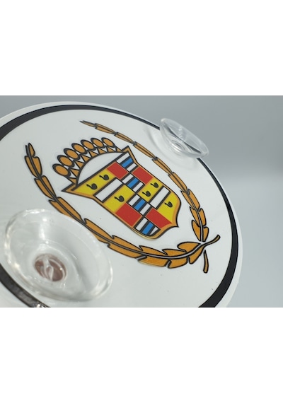 Etiketçilere Özel Oval Cadillac Cam Süsü Pleksi Vantuzlu Arma (552067785)