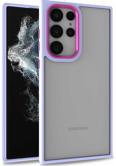 Galaxy S22 Ultra Uyumlu Zore Flora Kılıf-lila Lila