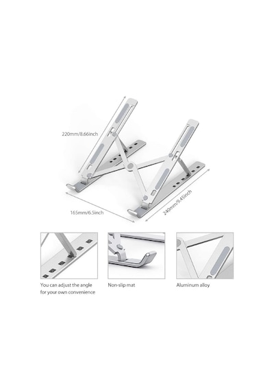 Bilgisayar Laptop Stand Apple Uyumlu MacBook Notebook Katlanabilir Taşınabilir