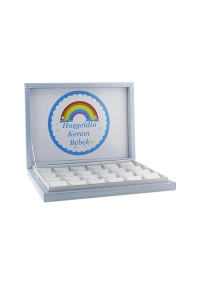 72 Adet (500Gr.) Isim Etiketli Gökkuşağı Bebek Çikolata