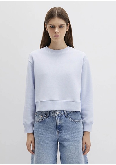 Mavi Bisiklet Yaka Mavi Kadın Sweatshirt M1s10387-89201 Mavi