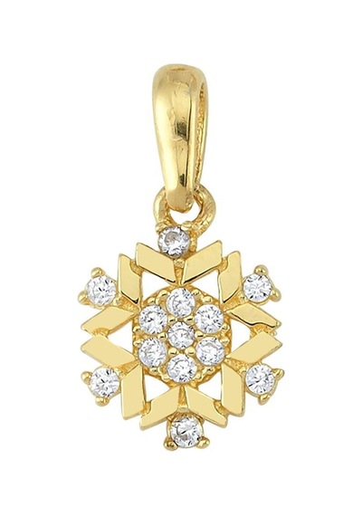 Goldkupe 14 Ayar Altın Kar Tanesi Kolye Ucu 0,76 Gr-3278