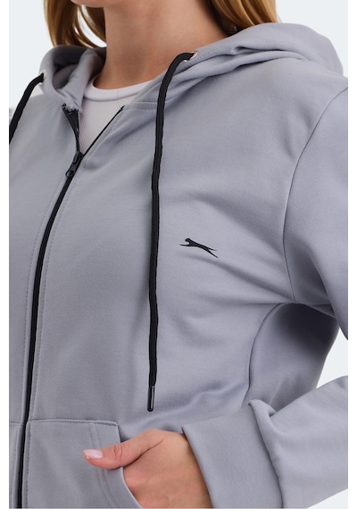 Slazenger Katya 2 Li Set Kadın Gri - Yeşil Sweatshirt Gri - Yeşil