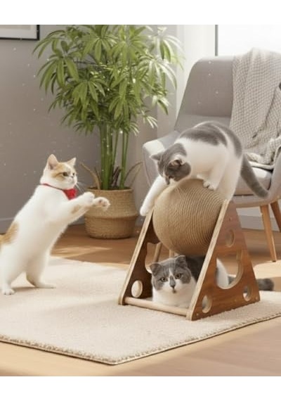 Reyo Pet Üçgen Toplu Kedi Tırmalaması - Kedi Tırmalama Tahtası