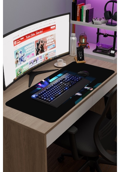 Va-11 Hall-a Kaymaz Dikişli Kauçuk Oyuncu Mousepad V1 - 90x40 Xxl Gaming Mouse Pad Fare Altlığı