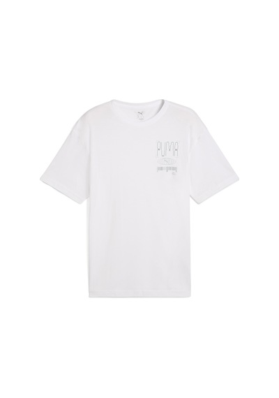 Puma 52657002 M Graphics Train Relaxed Tee Erkek Spor Tişört Beyaz