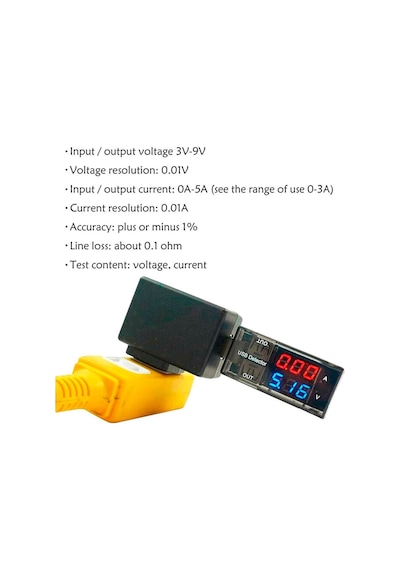 Usb Akım Voltaj Ölçer Kws 10Va 3 9Volt 0.3Amper
