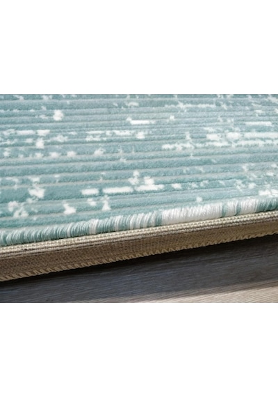 Tiffany Halı Rüzgar Rgr01T Turkuaz 100Cm Eninde Kesme Yolluk Halı