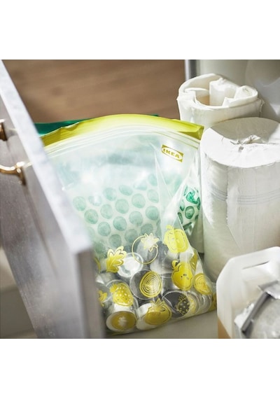 Ikea Istad Kilitli Buzdolabı Poşeti 30'lu 29 X 38 Cm / 27 X 31 Cm Yeşil Koyu Yeşil