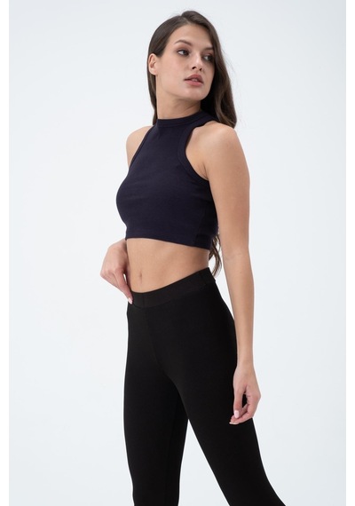 Quhox Kadın Kaşkorse Crop Atlet Lacivert