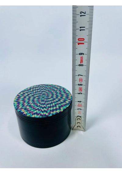 Tobaccoturk724 Optik İlizyon Desenli Metal 4 Parça Grinder Tütün Öğütücü 63 MM