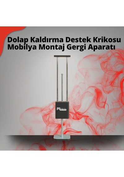 Dolap Kaldırma Destek Krikosu Mobilya Montaj Gergi Aparatı 1 Adet Gümüş