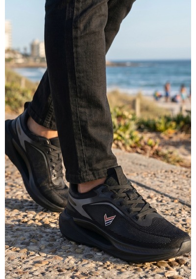 In Step Air-stride Pro: Erkek Ultra Hafif Koşu Ve Günlük Yürüyüş Ayakkabısı - Siyah