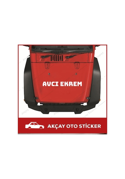 (2 Adet) Isme Özel Sticker Isim Sticker Isme Özel Araba Sticker