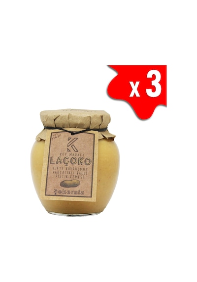Laçoko Çifte Kavrulmuş Parçacıklı Ballı Fıstık Ezmesi 1050 G