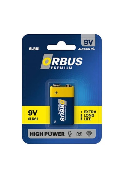 Orbus Premium 6lr61 9v Alkalin Blok Pil - 10'lu Kutu