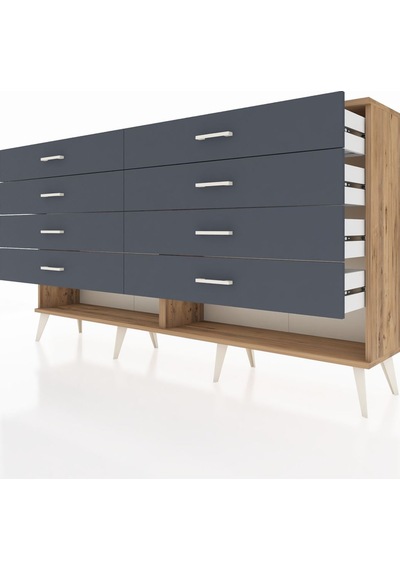 Arges Konsol 8 Çekmeceli 176x30x99 Çam-çam/antrasit Çam-çam/antrasit Arges Konsol 8 Çekmeceli 176x30x99 Çam-çam/antrasit Çam-çam/antrasit