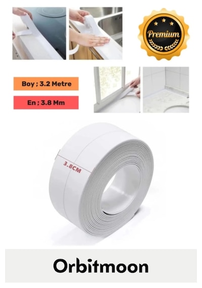 Özel Seri Premium Su Geçirmez Sızdırmaz Lavabo Küvet Yağ Nem Küf Önleyici 3.2m 3 Adet İzolasyon Bant