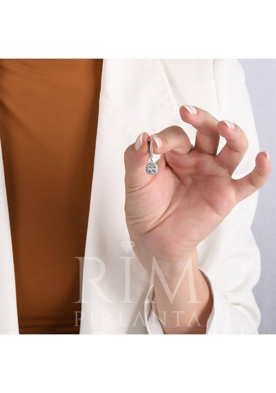 0.95 Karat Laboratuvar Pırlanta Fantezi Küpe - Hrd Sertifikalı
