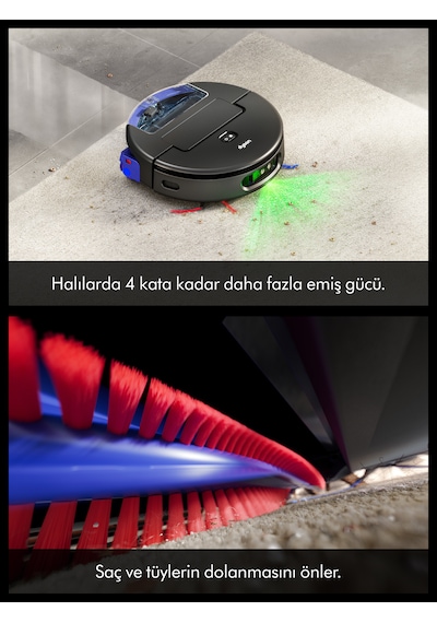 Dyson Spot+Scrub AI Islak ve Kuru Robot Süpürge Siyah