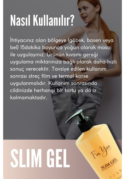 Slim Jel -sıkılaştırıcı Bölgesel Incelme-çatlak Karşıtı Ve Selülit Kremi Yakıcı 2 Adet