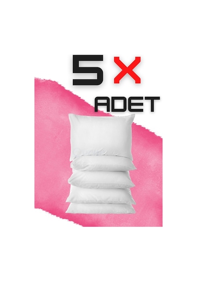 5 Adet Antialerjik 50x70 Boncuk Slikon Yastık 1000 G