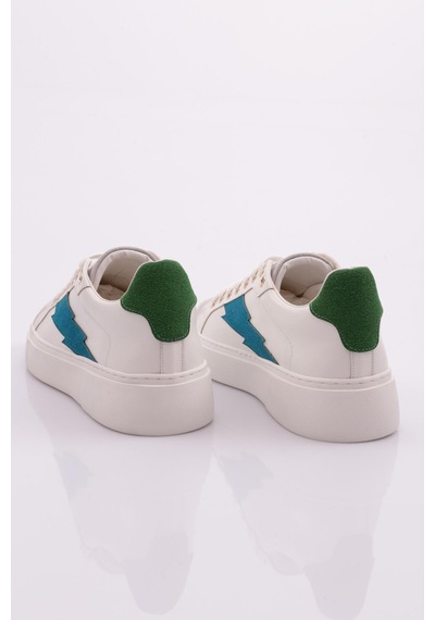 Dgn 1002 Kadin Sneaker 1002-2007-R8073 Beyaz - Mavi