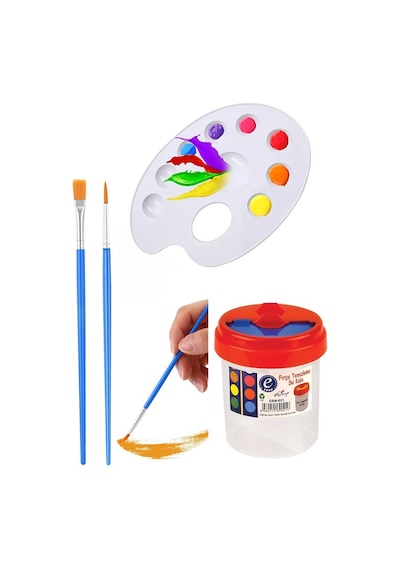6 Renk Guaj Boya Mydido 25x35 Cm Telli Spralli Resim Defteri Palet Resim Fırçası 15 Yaprak Guajboya Resim Defteri Çok Renkli
