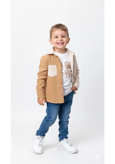 Bontino Erkek Çocuk Casual 3'lü Takım - Kolu Katlanabilir Gömlek, Pamuk Tişört Ve Beli Ayarlanabilir Je Hardal-ekru Bontino Erkek Çocuk Casual 3'lü Takım - Kolu Katlanabilir Gömlek, Pamuk Tişört Ve Beli Ayarlanabilir Je Hardal-ekru
