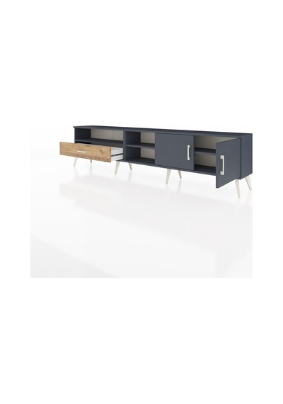 Arges Tv Ünitesi 3 Raflı Tek Çekmeceli 2 Kapaklı 220x30x51 Antrasit-antrasit/çam Antrasıt/atlas Çam - Antrasıt Arges Tv Ünitesi 3 Raflı Tek Çekmeceli 2 Kapaklı 220x30x51 Antrasit-antrasit/çam Antrasıt/atlas Çam - Antrasıt