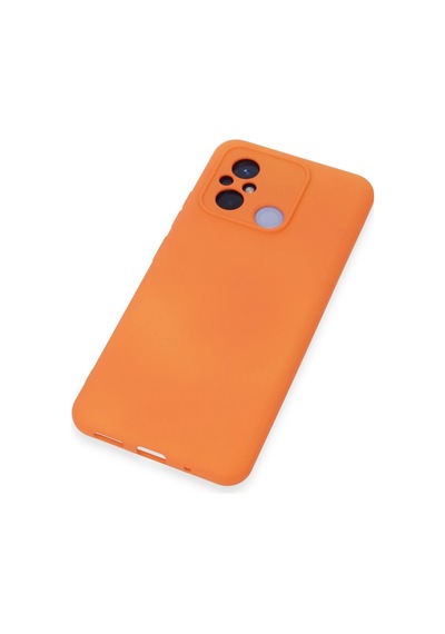 Newface - 417 - Xiaomi Redmi 12c Kılıf Nano İçi Kadife Silikon - Edntrend - - Turuncu