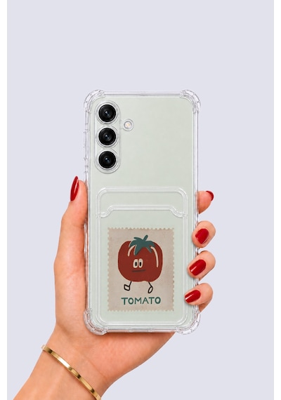 Samsung Galaxy Uyumlu S24 Kartlıklı Tomato Desenli Kılıf Mh-hs1730-7339