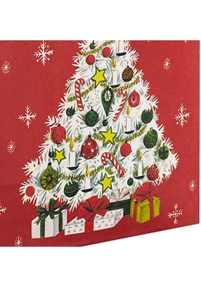 Kağıt Mendil İle Vintage Noel Hediye Çantası Paketi