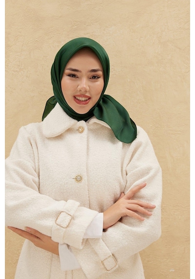 Silk Home Düz Shiny Eşarp - Zümrüt - Zümrüt