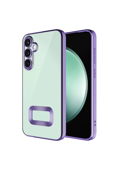 Galaxy A35 Kılıf Kamera Korumalı Logo Gösteren Zore Omega Kapak Lila