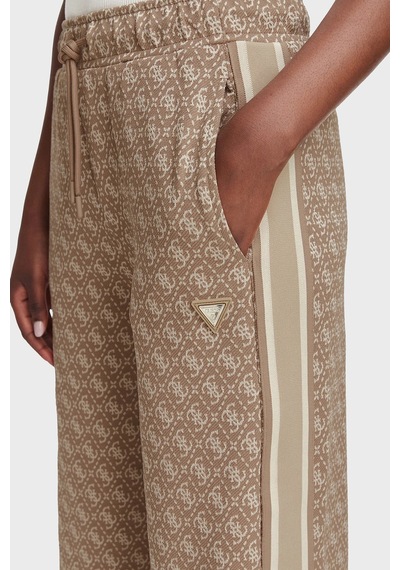 Guess 4g Allover Jacquard Pantolon V6yb27k5181 Kadın Pantolon V6yb27 K5181 Fnnı Kahve