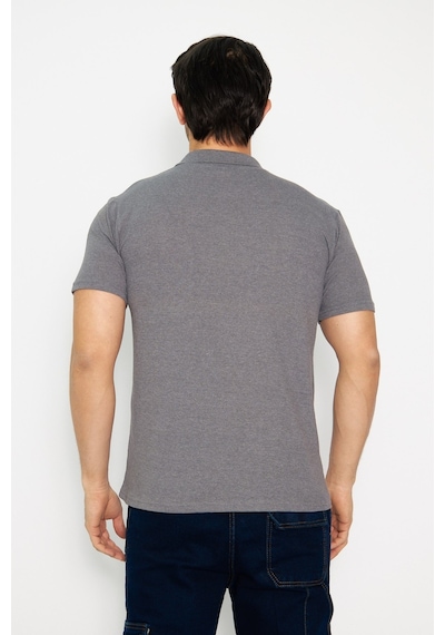Orange Safety Koyu Gri Kısa Kol Polo Yaka T-shirt
