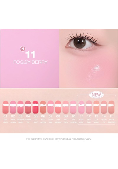 İnce Yapılı, Ciltle Bütünleşen, Pigmentli Likit Allık Syrupy Tok Cheek 11 Foggy Berry